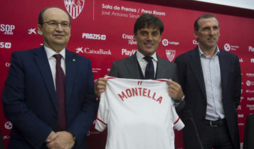 Vincenzo Montella saat diperkenalkan sebagai pelatih baru Sevilla.