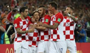 Kroasia rayakan kemenangan atas Nigeria.