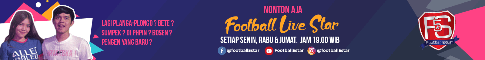 Banner Footbal Live Star-Football5star