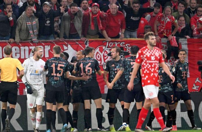 1.FSV Mainz 05 disisihkan Bayern Munich pada putaran II DFB Pokal 2024-25.