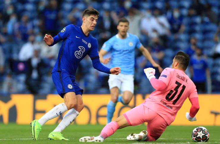 5 All English Final di Ajang Antarklub Eropa 6 Kai Havertz jadi pencetak gol tunggal pada all English final di Liga Champions 2020-21.