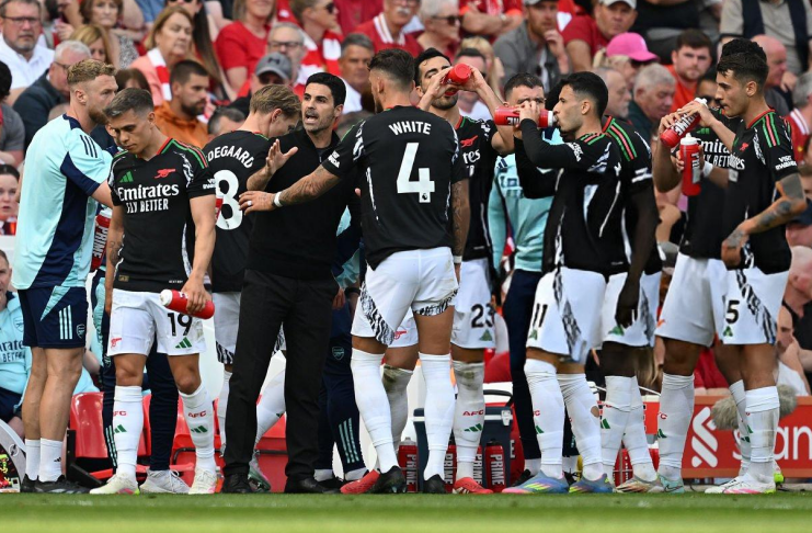 Arsenal Beruntung Tak Kalah di Markas Liverpool 3 Mikel Arteta - Liverpool vs Arsenal - Istimewa 2