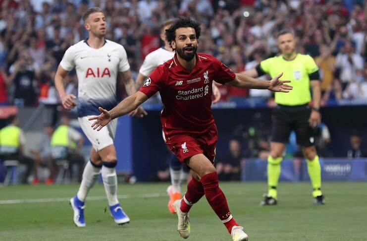 5 All English Final di Ajang Antarklub Eropa 5 Mohamed Salah merayakan gol dalam all English final pada Liga Champions 2018-19.