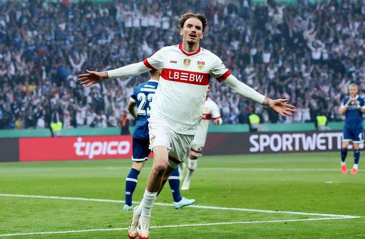 Sejarah Baru Urung Tercipta 3 Nick Woltemade jadi top scorer DFB Pokal 2024-25 dengan 5 gol.