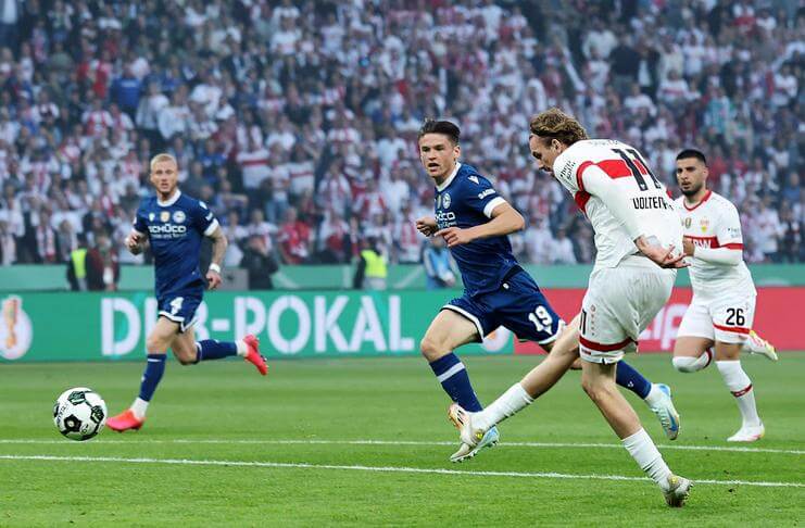 Musim Ini Luar Biasa! 1 Nick Woltemade membuka skor pada final DFB Pokal 2024-25.